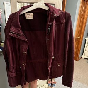Maroon utility jacket